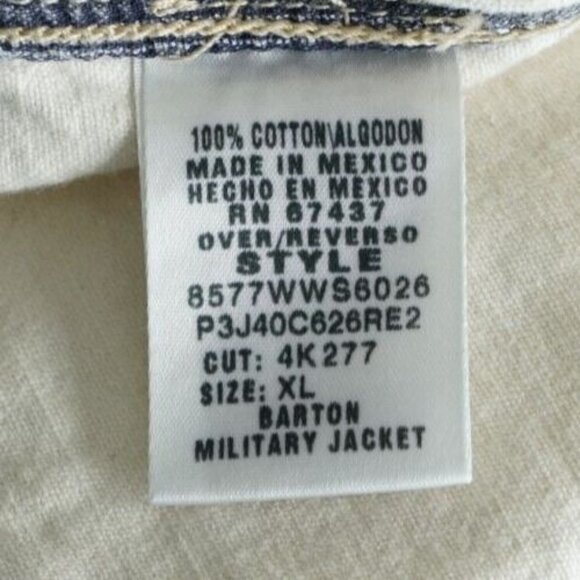 Ralph Lauren RL Polo Jeans Barton Military Denim Jacket Women's Size‎ XL Ivory - Picture 7 of 7